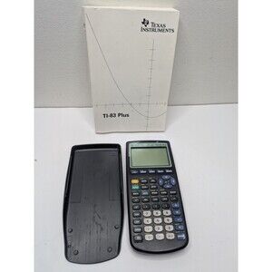 Texas Instruments TI-83 Plus Graphing Calculator W/Cover And Manual Tested Works